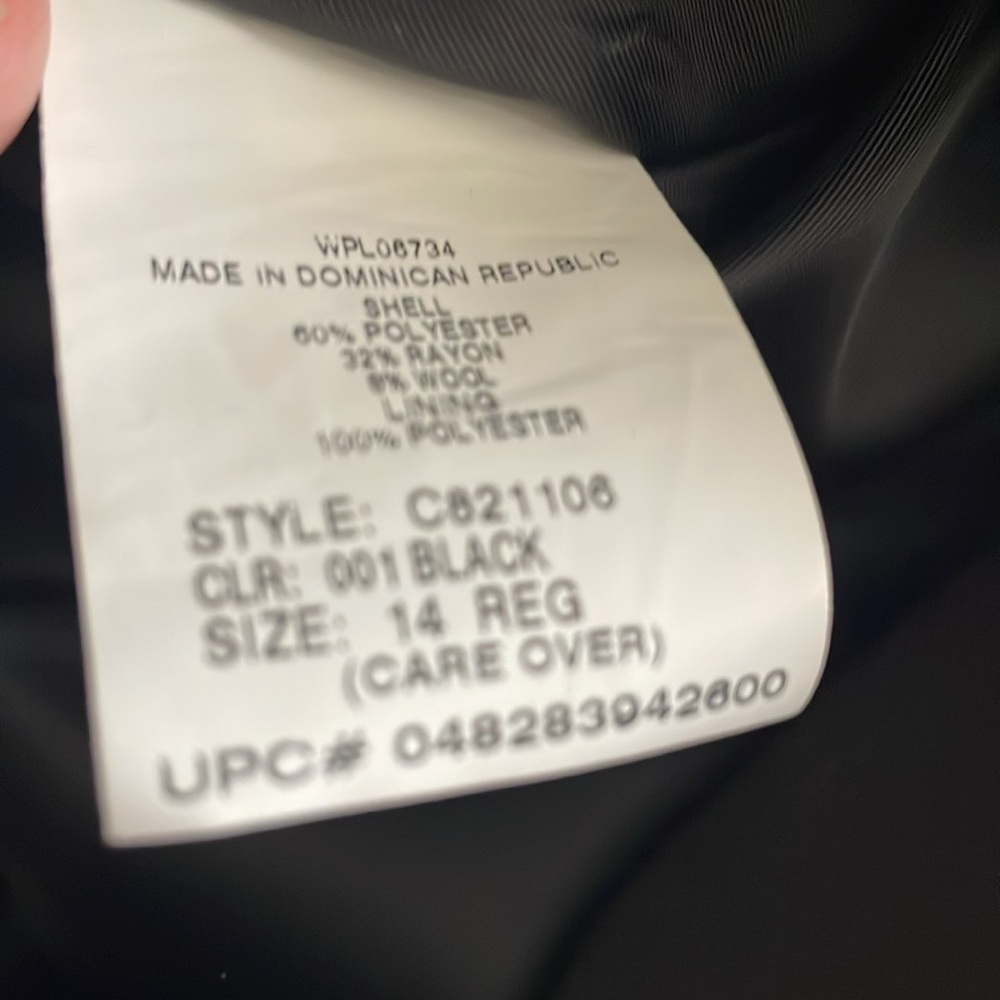 Chaps Boys Black Suit Coat/Blazer - Size 14 - Picture 6 of 7